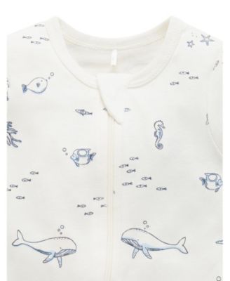 Baby Boys Short Sleeve Zip Coveral