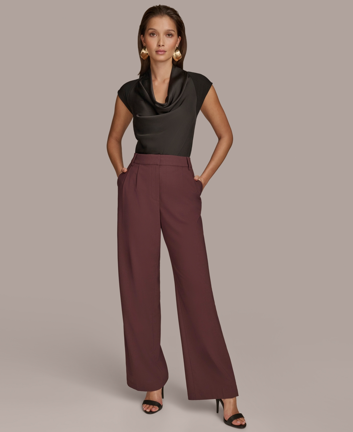 Donna Karan New York Women's Pleated Wide-Leg Pants