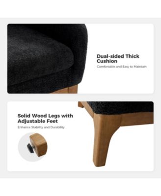 Augus Modern Boucle Armchair Chair with Adjustable Feet