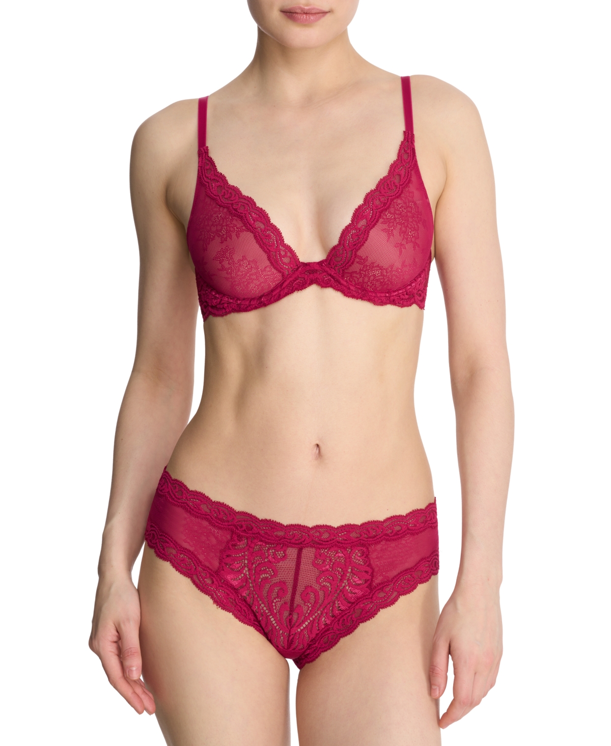 Natori Feathers Hipster Briefs In Primrose Lace