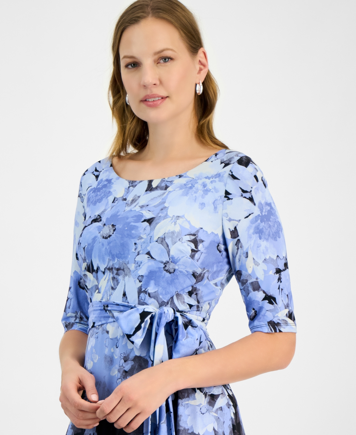 Kasper Women's Ombre Floral Fit & Flare Dress, Regular & Petite Sizes