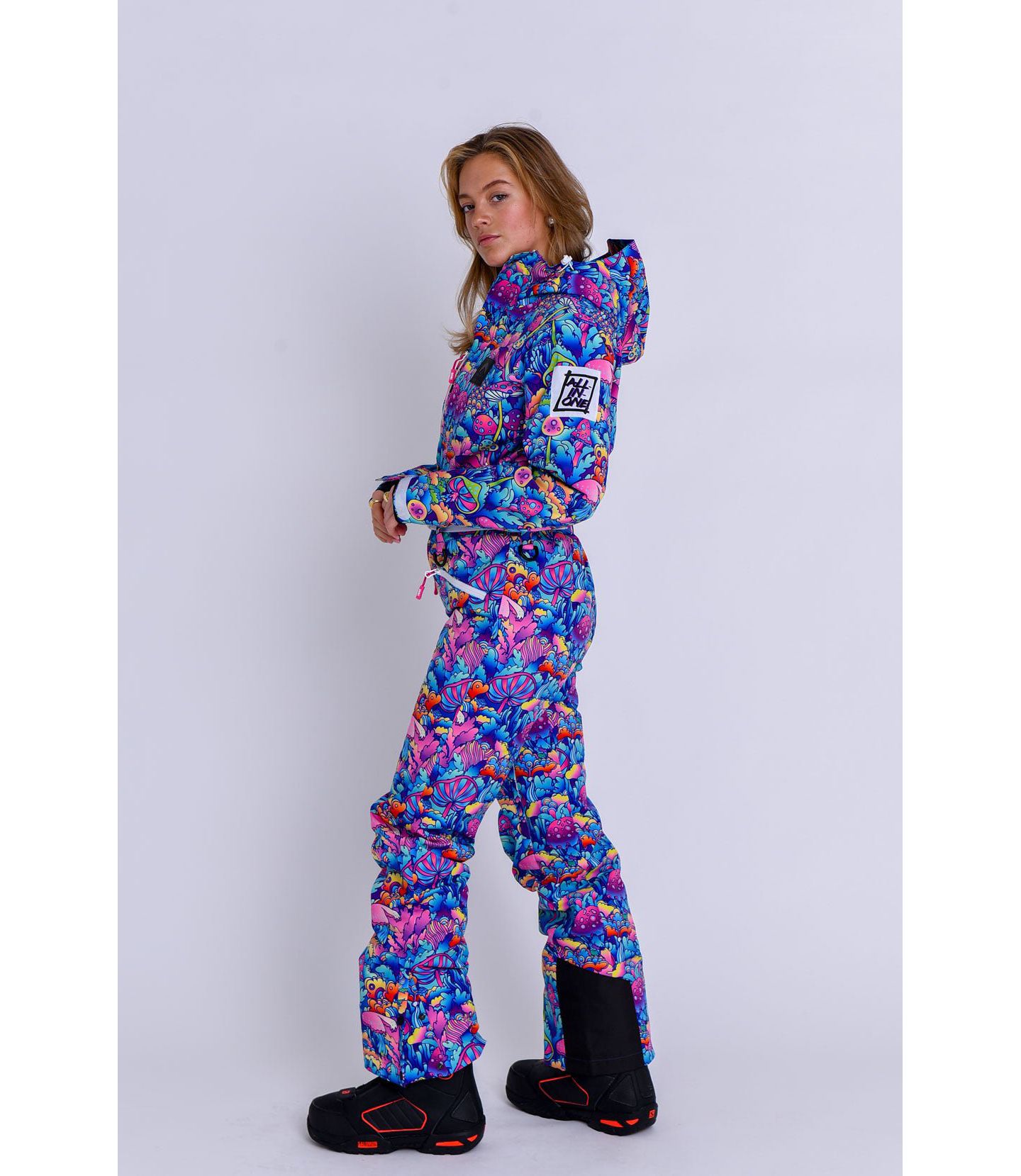OOSC Women's High Ski Suit, цвет: Geometric Pattern. — фото 2