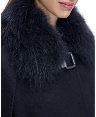 Women's Cashmere Cape with Buckle Detail