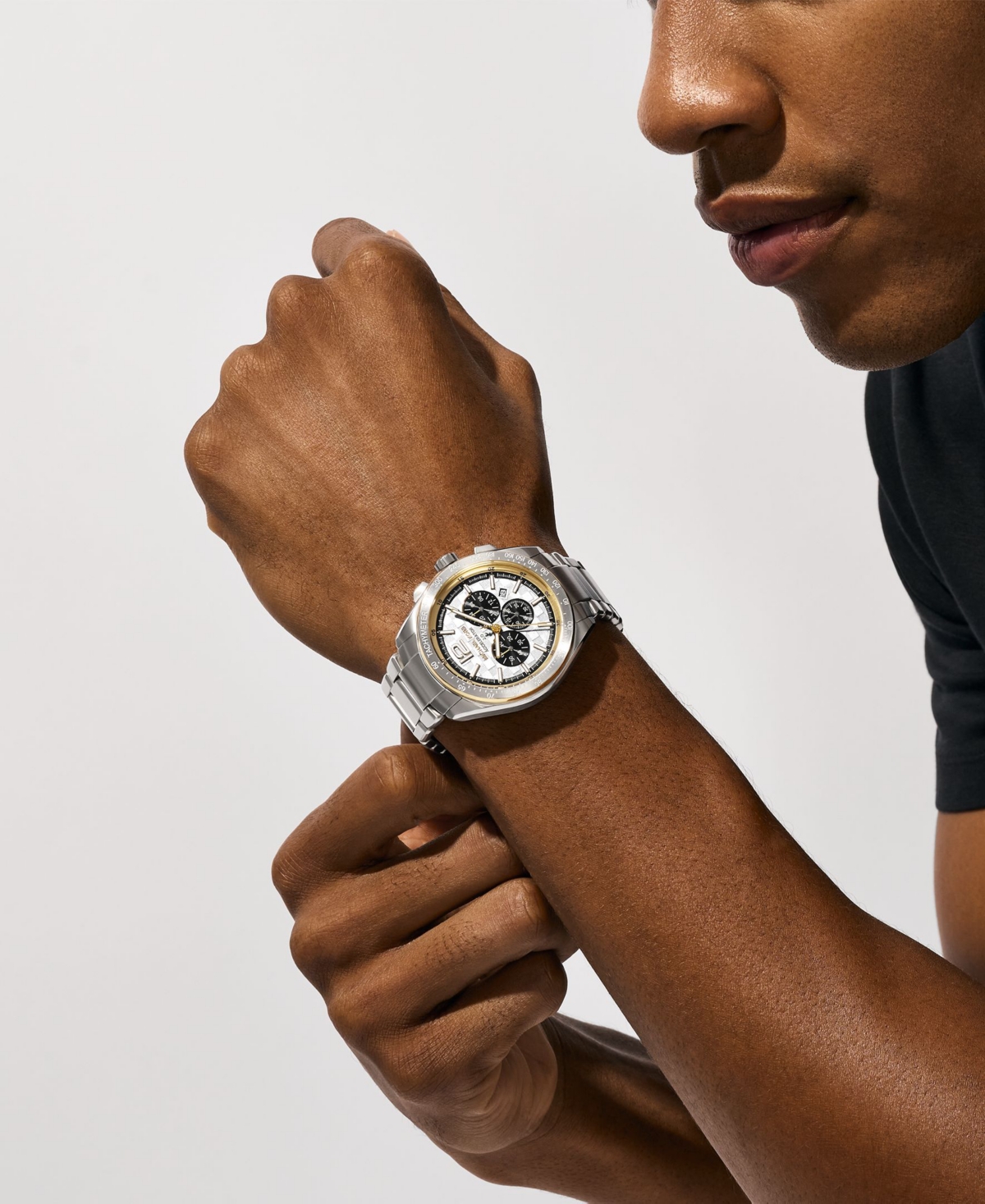 Michael Kors Men's Accelerator 2.0 Chronograph Silver-Tone Stainless Steel Watch 44mm