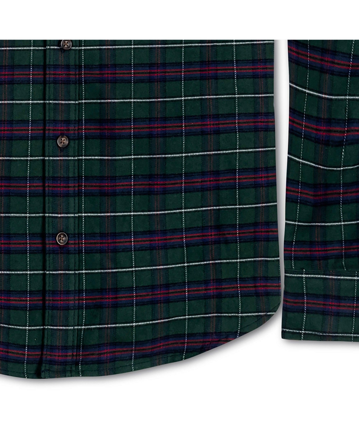 Hope & Henry Men's Organic Flannel Shirt with Suede Detail