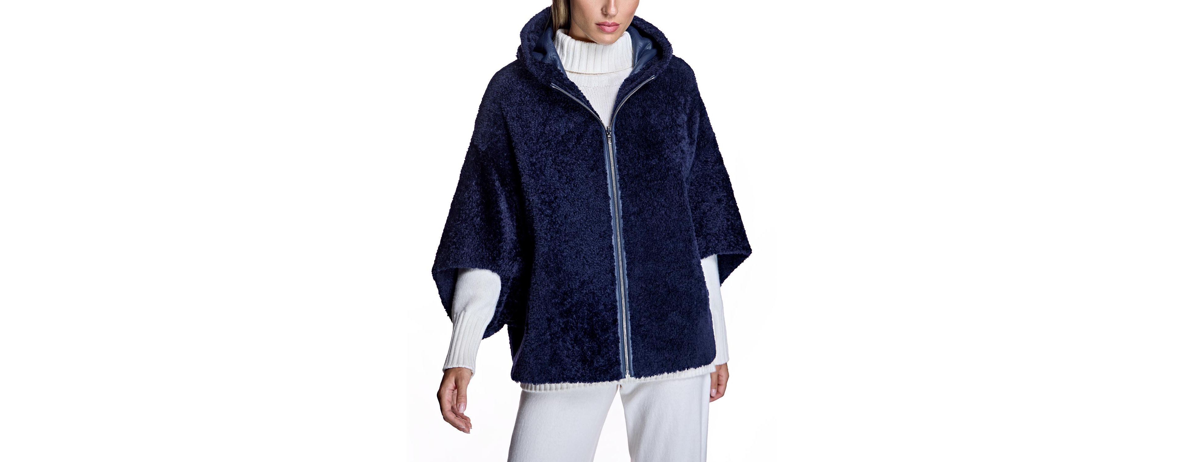 Julia & Stella by Maximilian Women's Shearling Cape