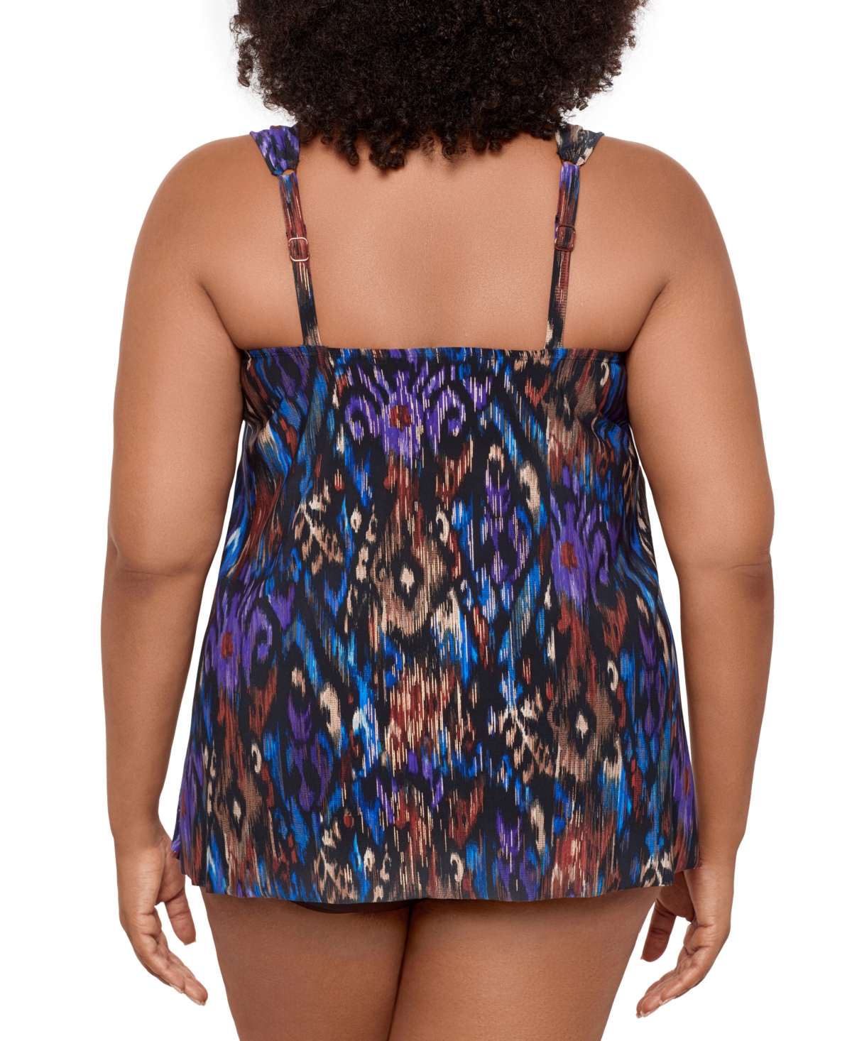 MIRACLESUIT PLUS SIZE TAPIZ DAZZLE UNDERWIRED TANKINI TOP 