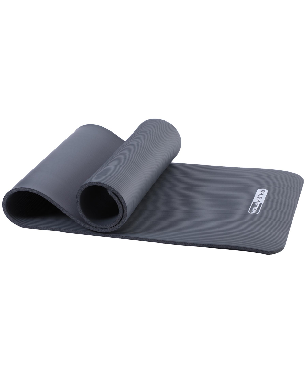 72 x 24" High Density 0.5" Thick Non Slip Home Workout Yoga Mat, Black - Black