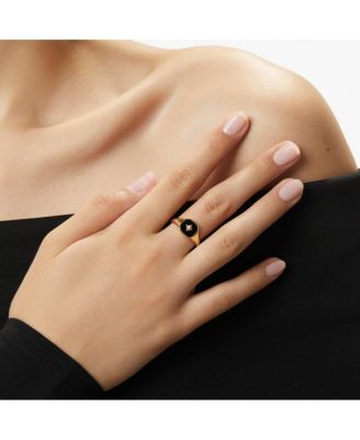 Gold Signet Ring - Amara Black