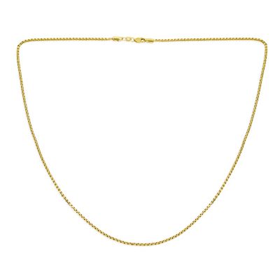 Fine Solid Yellow 10K Gold Strong  Box Chain Necklace Medium 100 Gauge  Women Unisex Lobster Claw Clasp 16,18,20,22,24 Inch