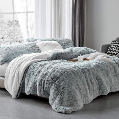 Are You Kidding - Oversized Comforter Set - Frosted Navy Gray