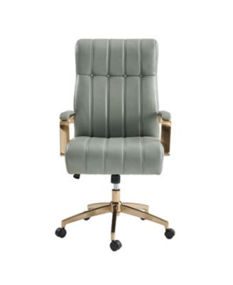 Uwe Modern Leather Ergonomic Executive Office Chair with SGS International Certified Stainless Steel Gas Spring