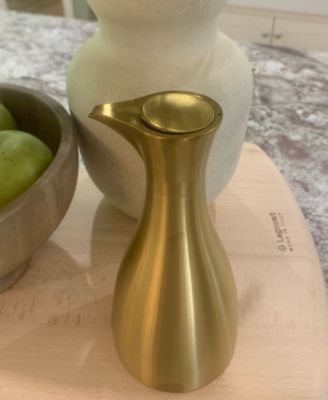 Stainless Steel 500 ml Olive Oil Cruet, Satin Gold Finish