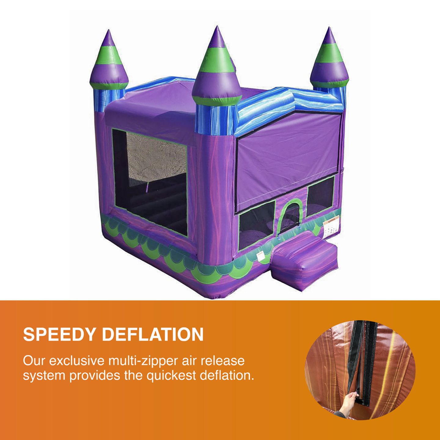 Детская игрушка Jumporange Mermaid Commercial Grade Bounce House for Kids (with Blower), цвет: Open Miscellaneous — фото 2