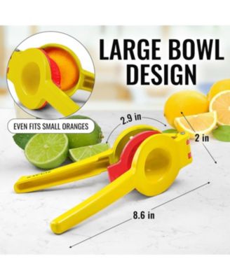 2-in-1 Metal Manual Lemon Squeezer – Sturdy Hand Juicer for Max Extraction