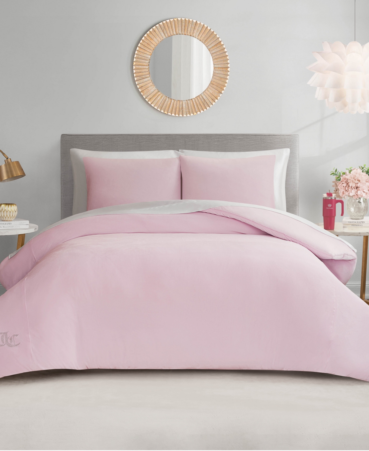 Juicy Couture Velour 2-pc. Comforter Set, Twin/twin Xl In Pink Marshmallow