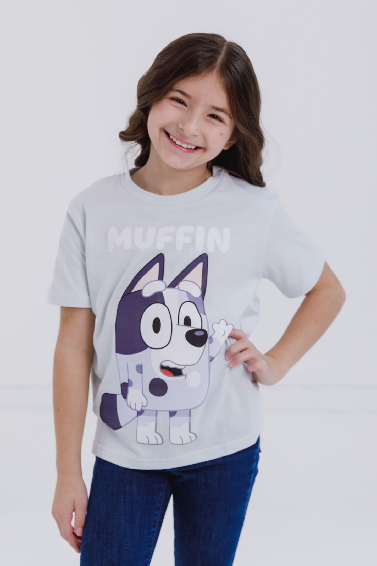 Футболка Bluey Short Sleeve для мальчиков-малышей, цвет: Синий серый — фото 3