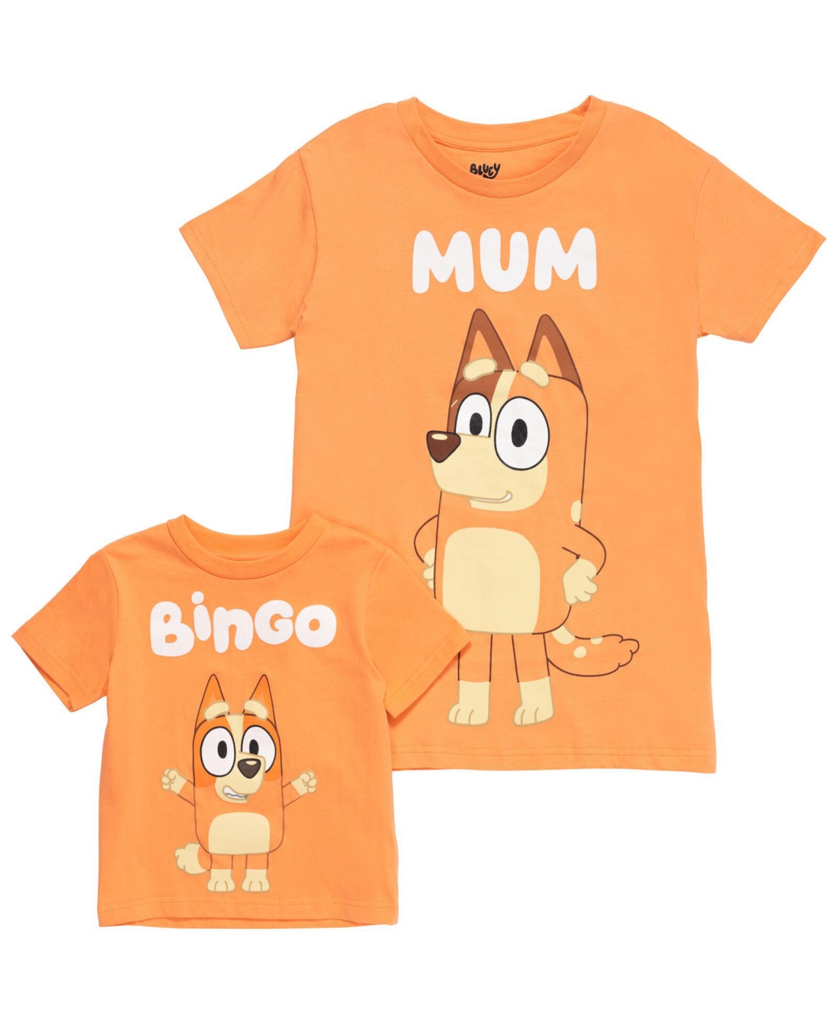 Bluey Toddler Boys Matching Family T-Shirt to (2T - 18-20) - orange