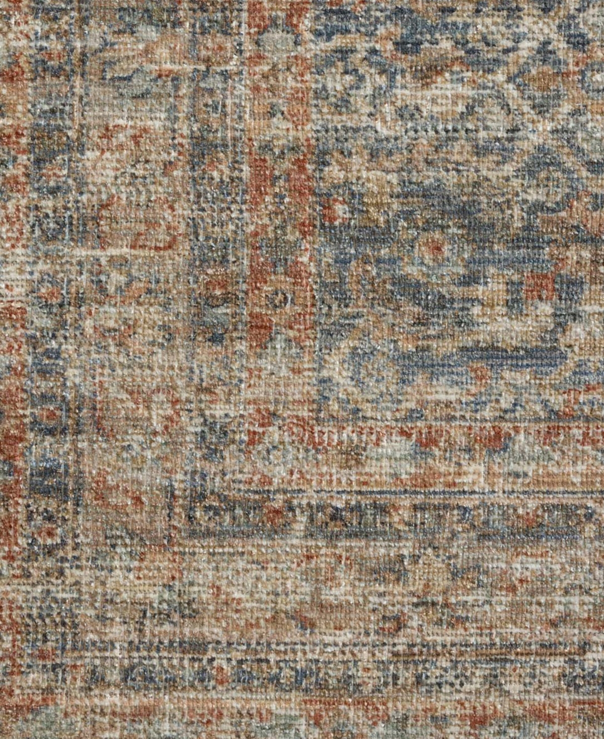 Loloi Heritage Her-12 Area Rug, 10' X 14' In Blue,rust