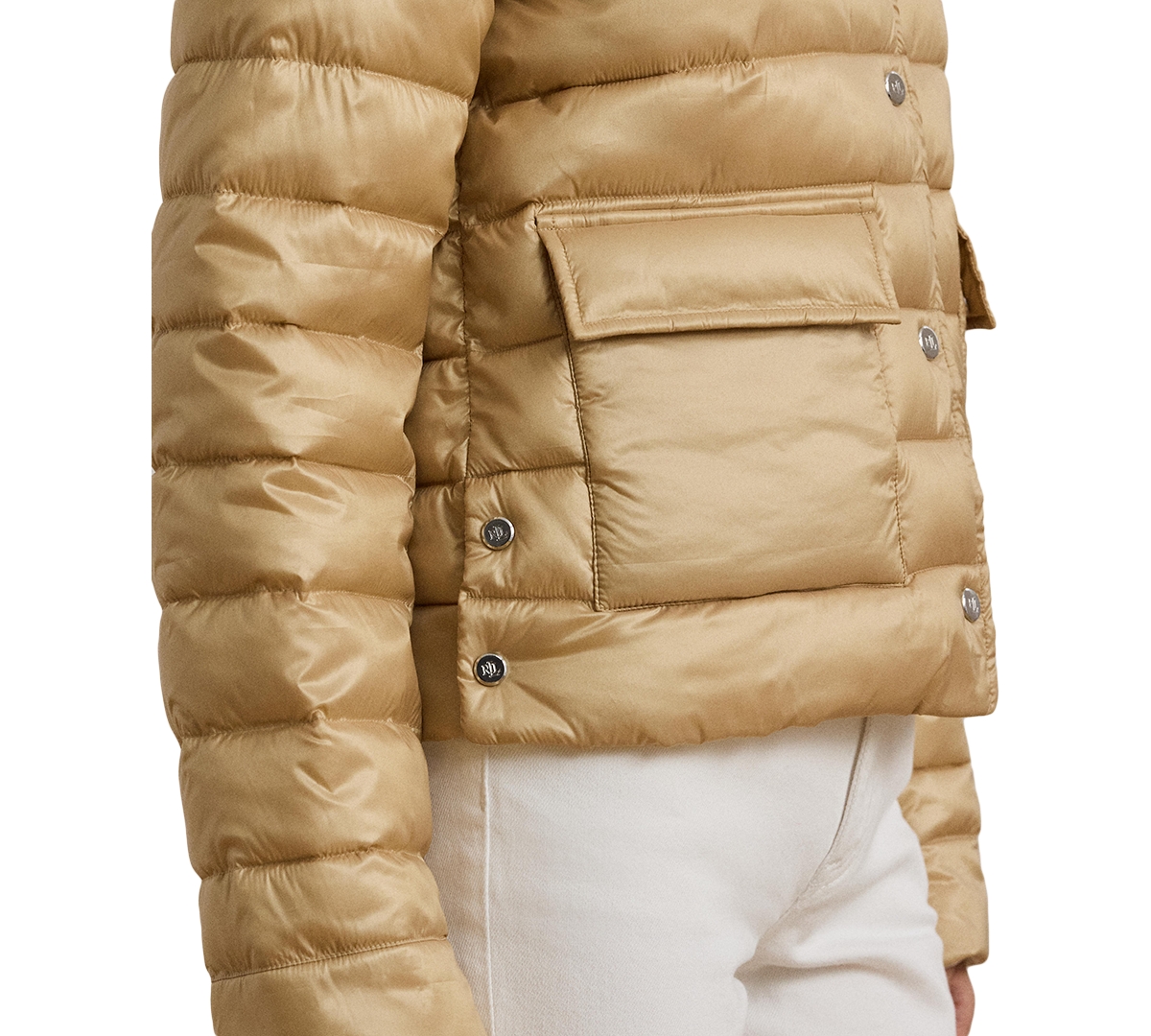 RALPH LAUREN WOMEN'S SNAP-FRONT STAND-COLLAR PACKABLE COAT 
