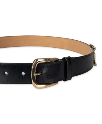 Women's Double-E Hip Links Leather Belt 