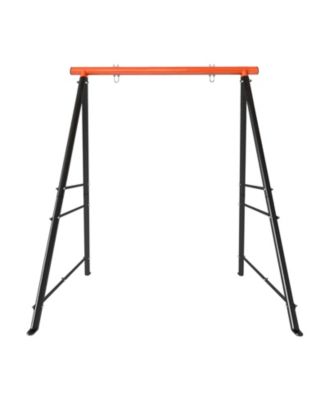Backyard Swing Set for Kids - Outdoor Toddler Swing with Metal A-Frame Stand, Easy Assembly, Orange