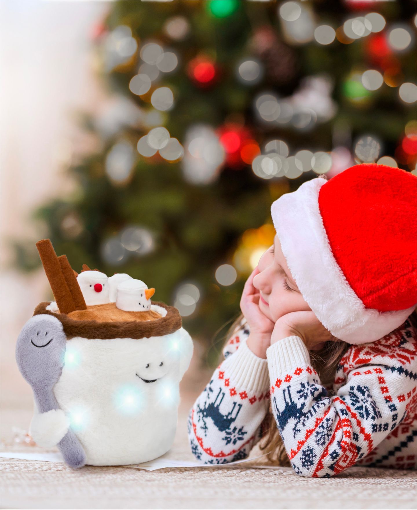 Детская мягкая игрушка Geoffrey's Toy Box Star Brights 12" LED Light-Up Plush Hot Chocolate Toy — фото 4