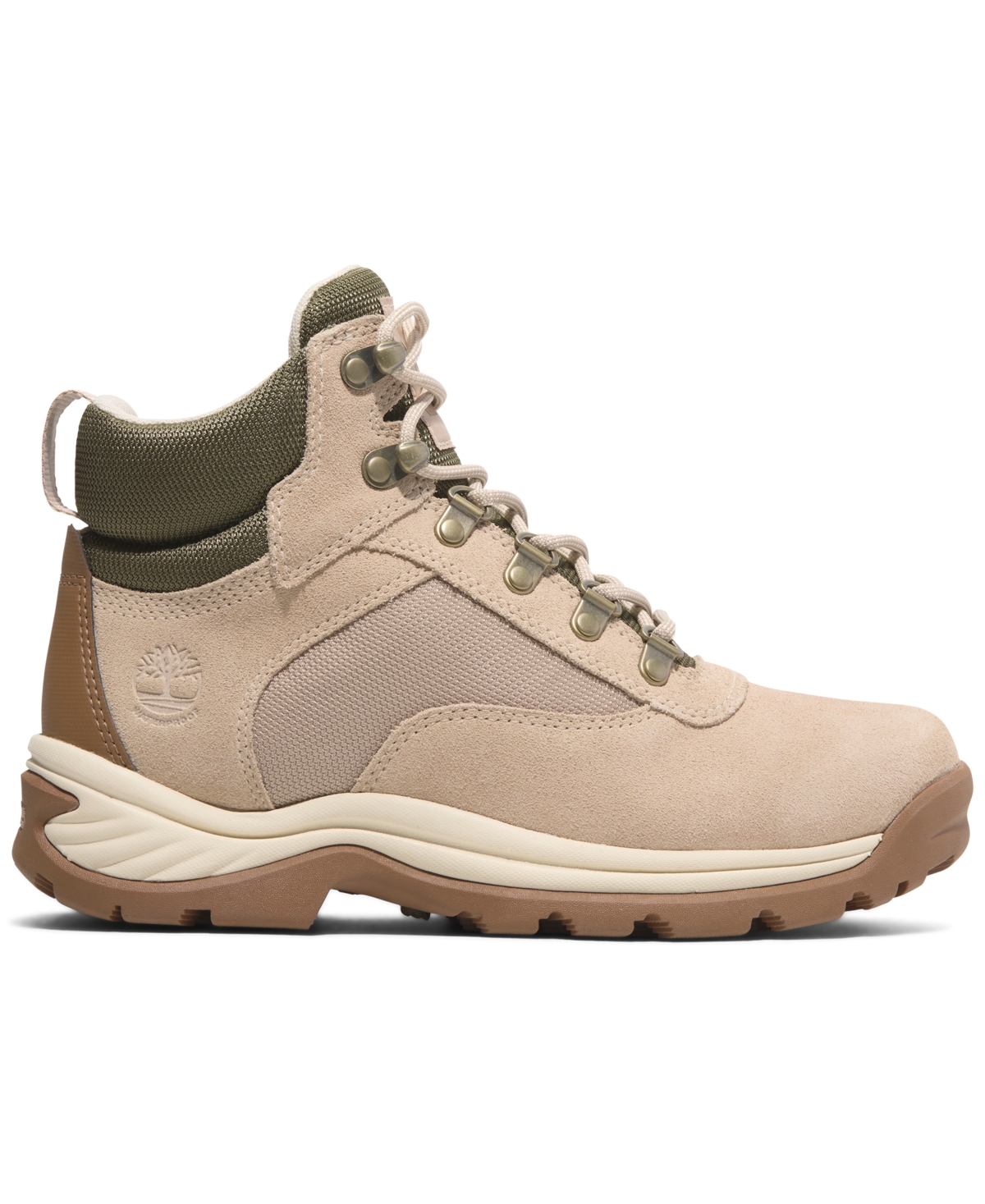 Timberland Ledge Mid Waterproof Hiking Boot In Light Beige Suede