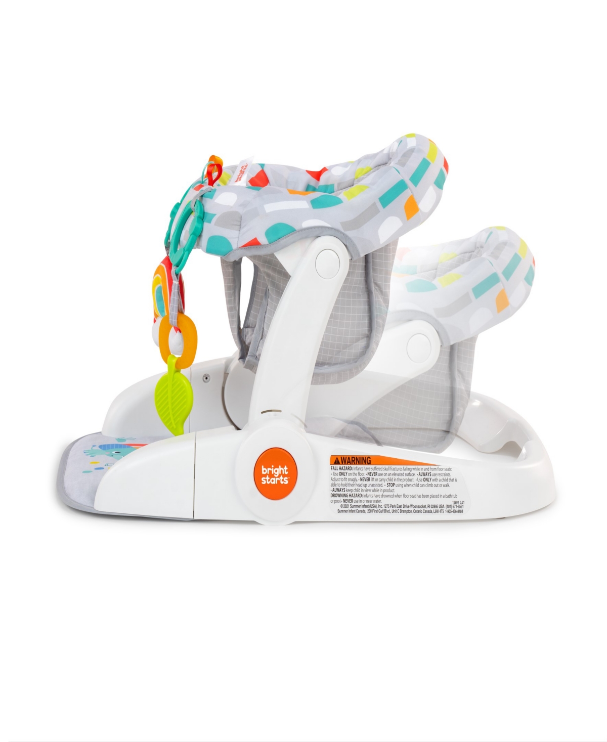 Bright Starts Baby Purple Paradise Learn-to-sit 2-position Floor Seat In Gray Multi