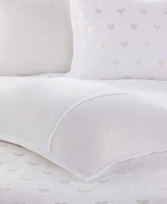 Rosalie Metallic Heart 4-Pc. Comforter Set, Full/Queen