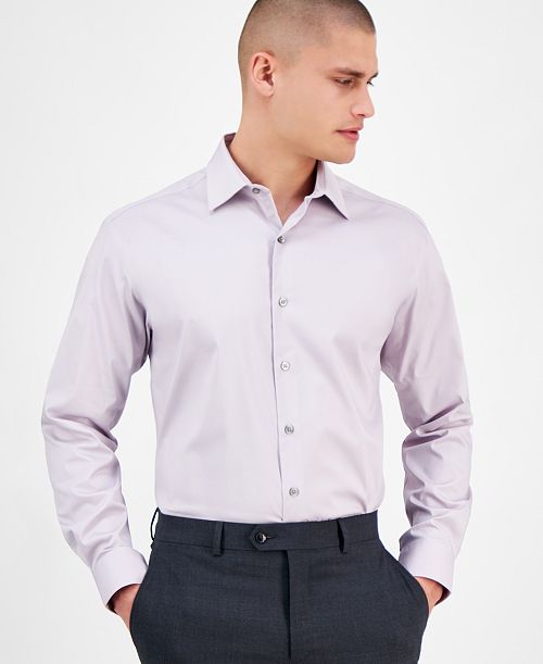 alfani Alfani Men's Regular-Fit Temperature Regulating Solid Dress Shirt Created for Macy's Men's Fashion & Accessories