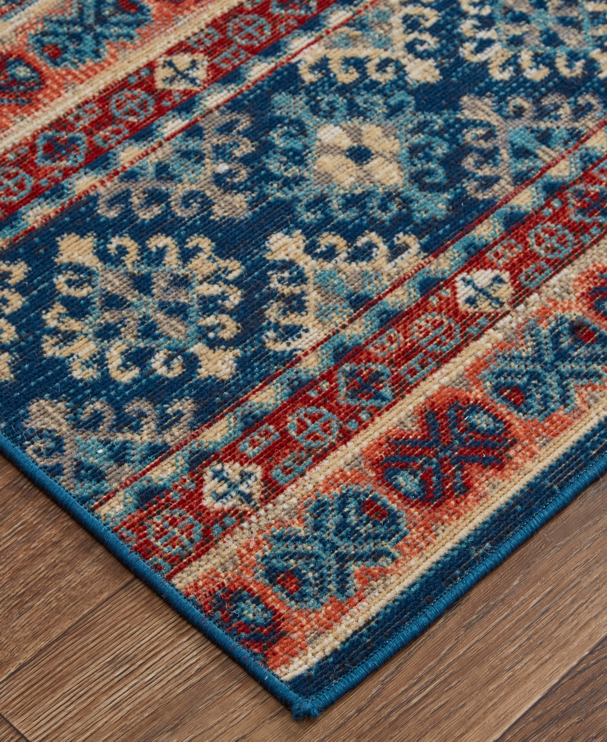 Feizy Nolan 39atf 2'10''x7'10'' Runner Area Rug In Blue,red