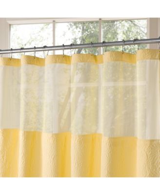 Starburst Water Repellent Crinkle Shower Curtain with Snap-in Liner and Hooks Set, 71"X72"