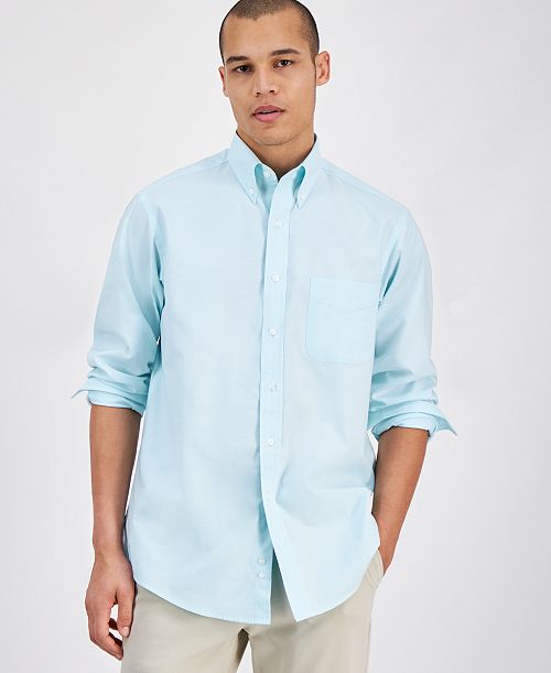 alfani Club Room Men's Regular Fit Pinpoint Dress Shirt Created for Macy's Men's Fashion & Accessories