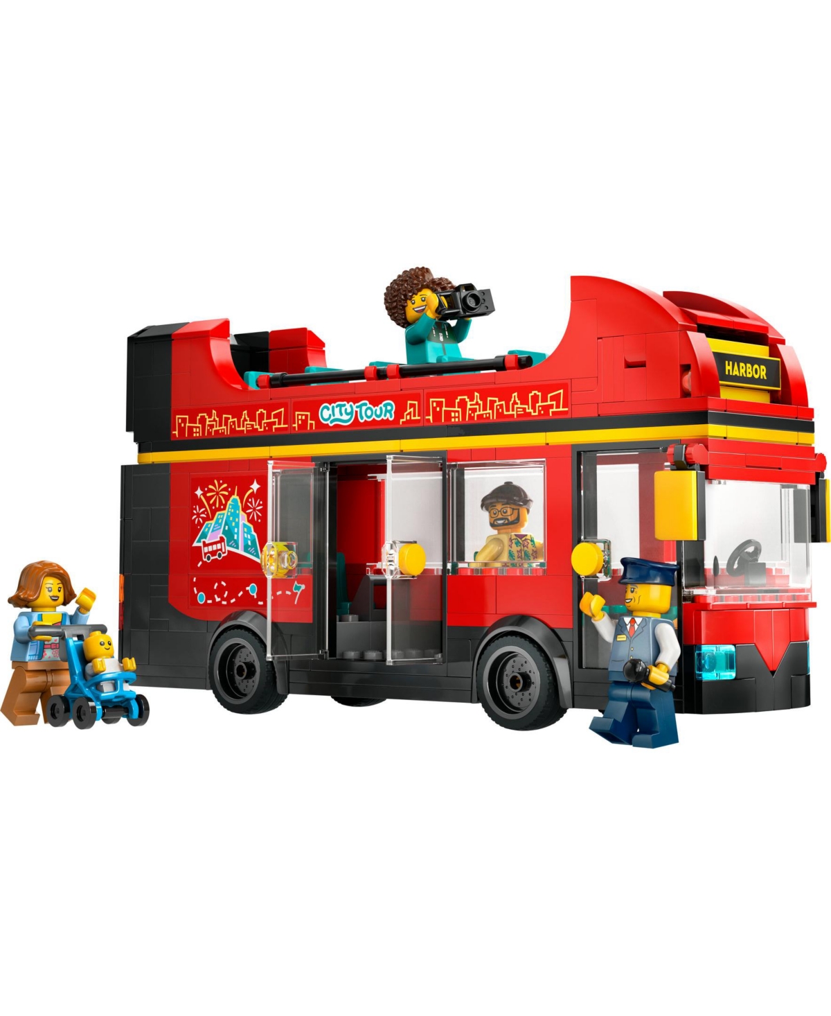 Lego City Red Double-decker Sightseeing Bus Toy 60407 In Multi Color