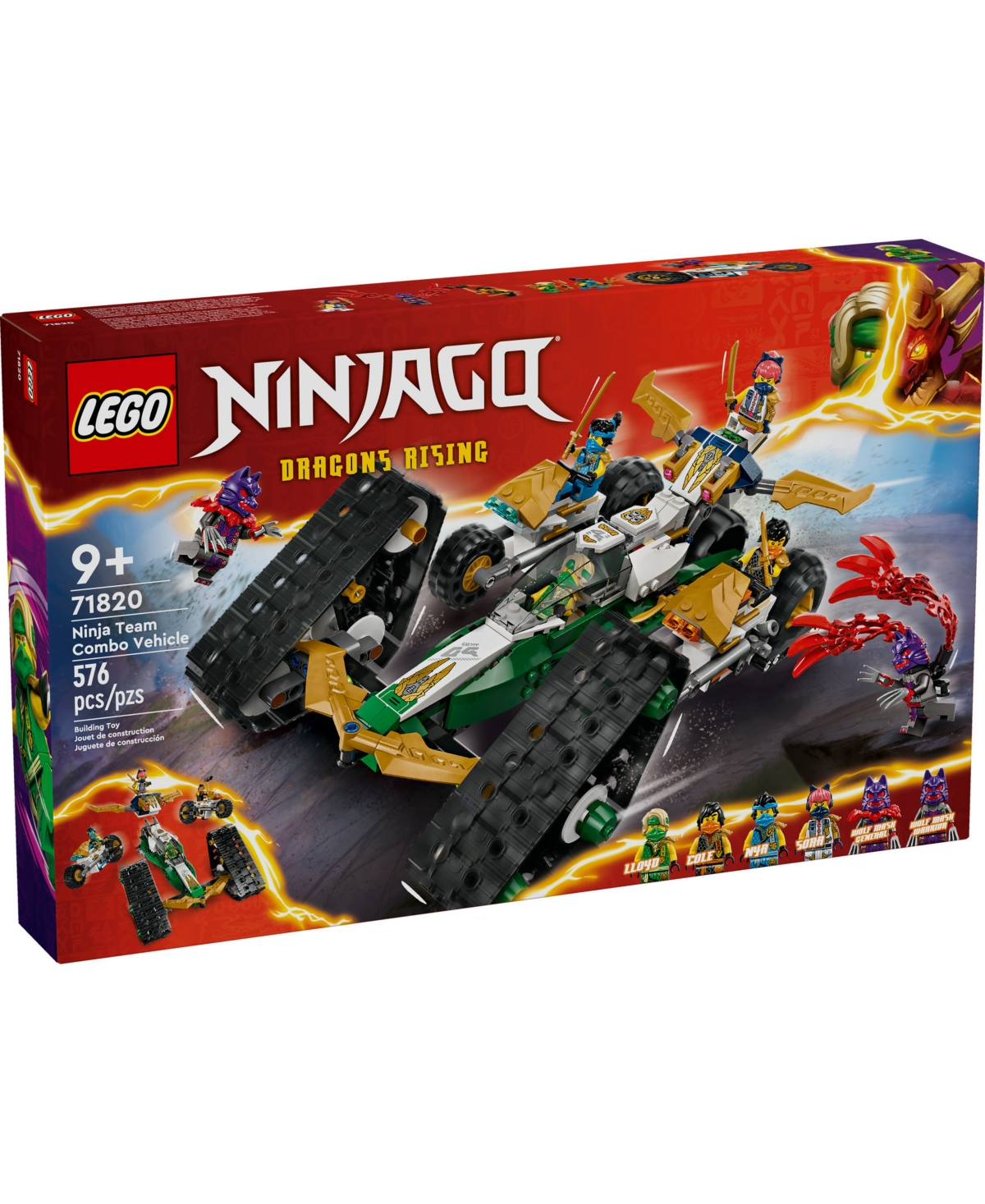LEGO NINJAGO NINJA TEAM COMBO VEHICLE 4-IN-1 TOY 71820 