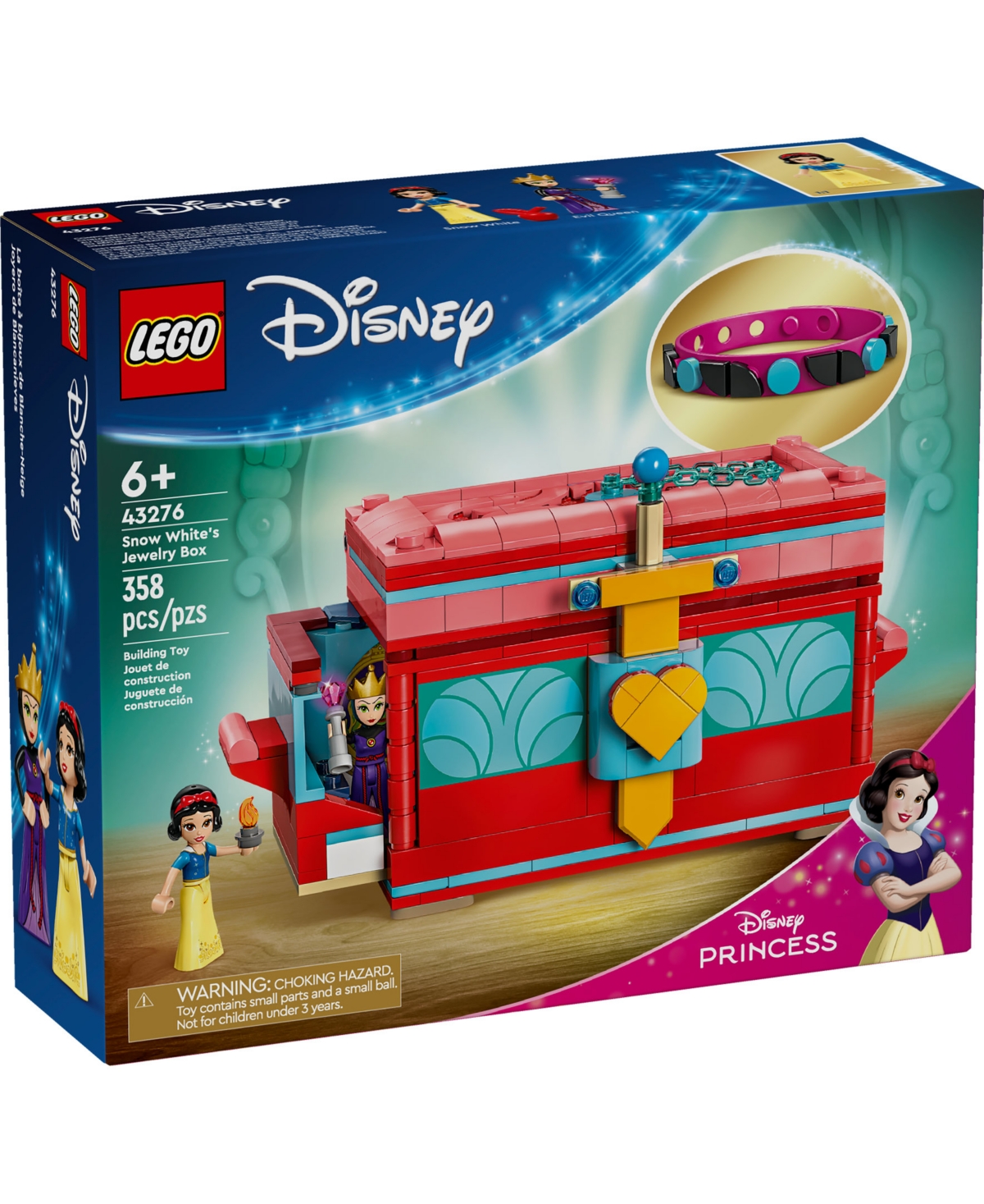 Lego Disney Snow White's Jewelry Box Building Toy 43276 In Multi Color