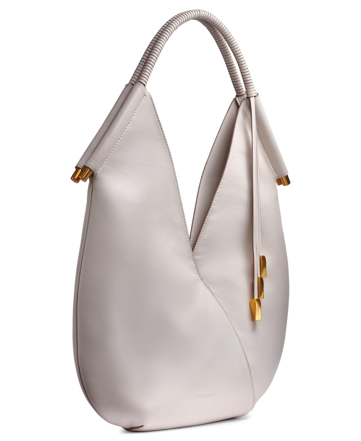 DONNA KARAN DONNA KARAN BALDWIN LARGE SHOULDER WITH LEATHER WRAPPED ROUNDED HANDLE 