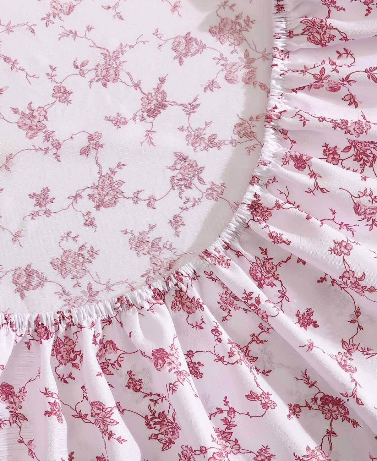 Betsey Johnson Printed Microfiber 4 Piece Sheet Set, Queen In Floral Toile