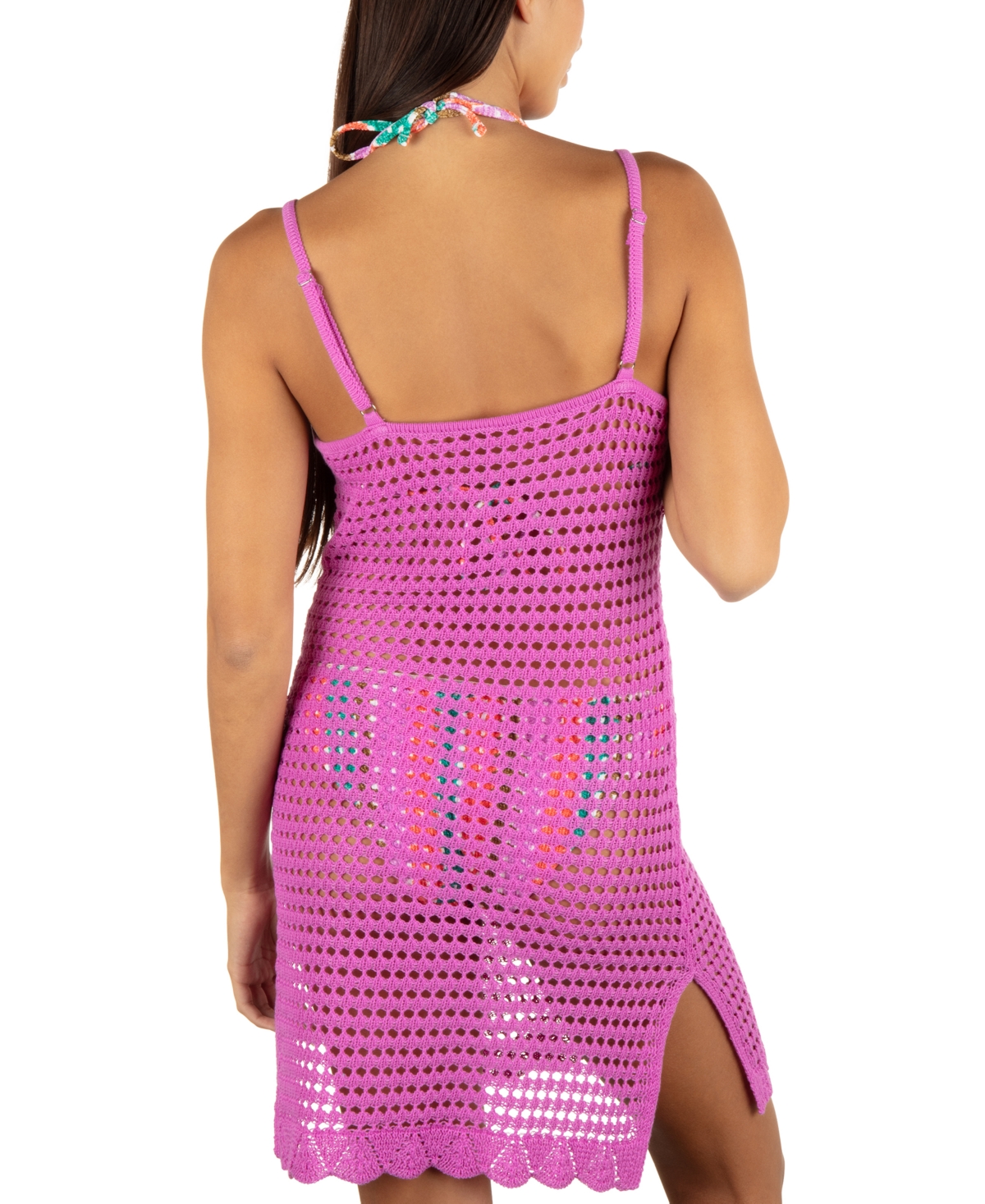 HURLEY JUNIORS' CROCHET MINI DRESS COVER-UP 