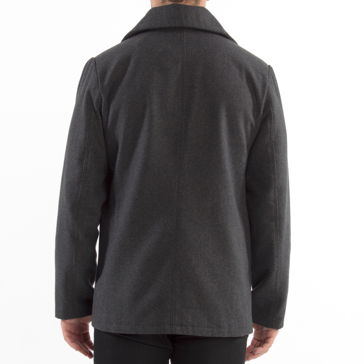 Alpine Swiss Men's Mason Wool Blend Pea Coat Jacket Double Breasted Dress Coat