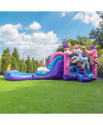 Unicorn Commercial Grade Bounce House Water Slide with Detachable Pool Combo