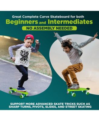 6'' PP Deck Skateboard, Mini Cruiser Skateboard for Kids, Teens, and Adults