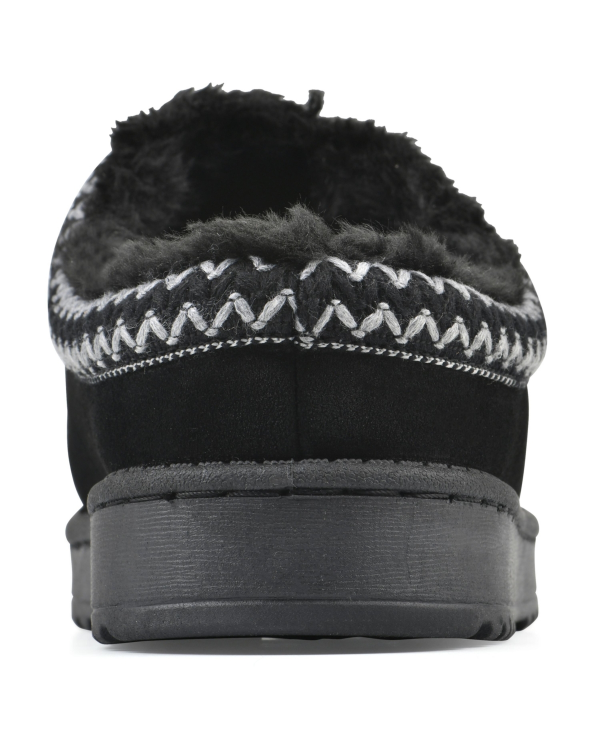 White Mountain Women's Iceberg Leather Clog Slippers In Black Suede