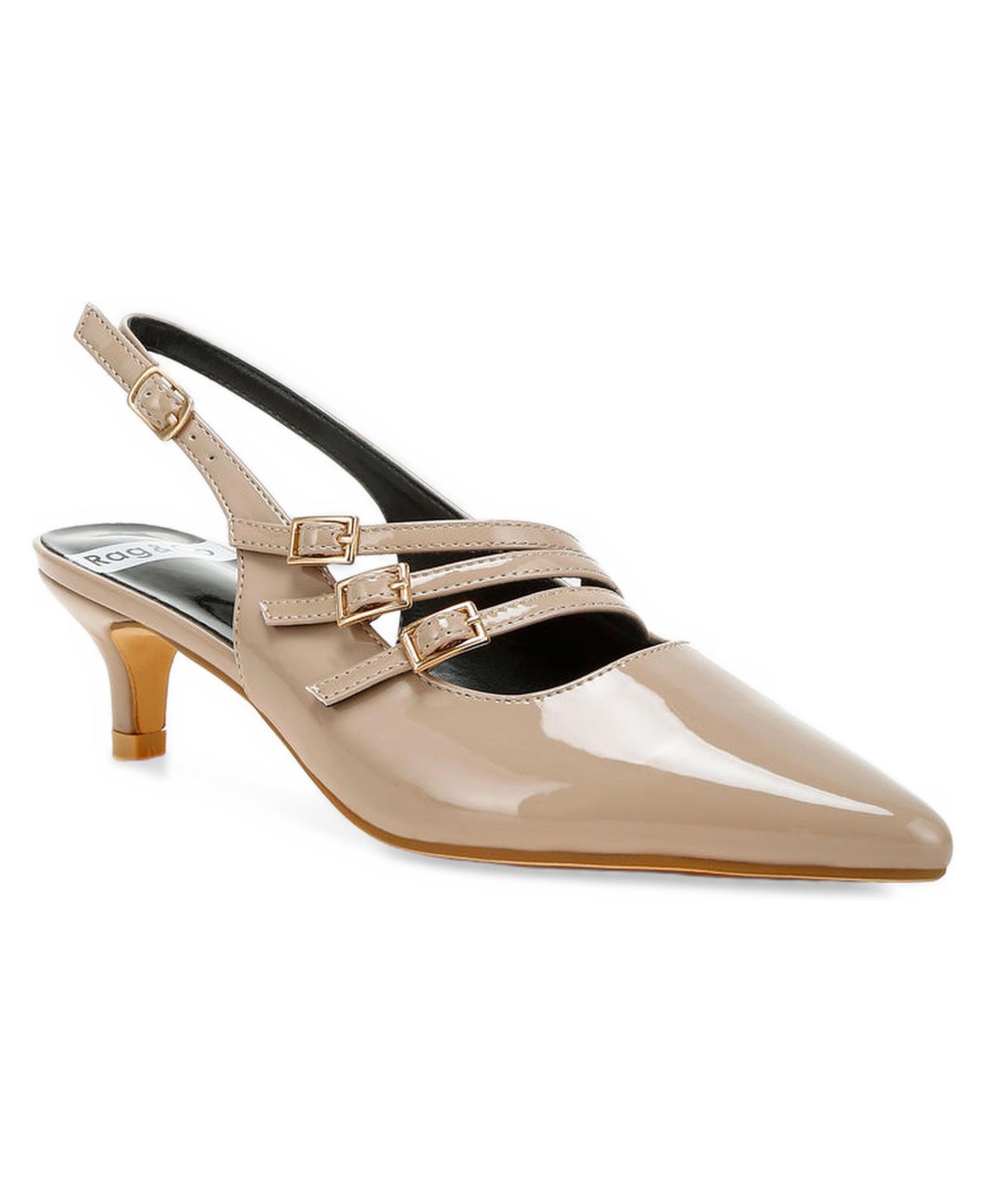 Женские сандалии Rag & Co Kanebei Triple Strap Slingback, цвет: Бежевый / Хаки — фото 1