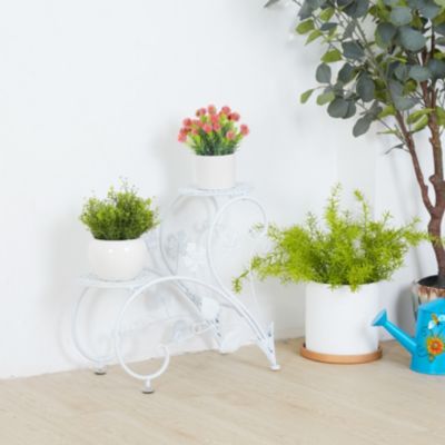 Classic Art Metal Plant Stand Flower Pots Holder Rack Plant Garden Balcony Patio