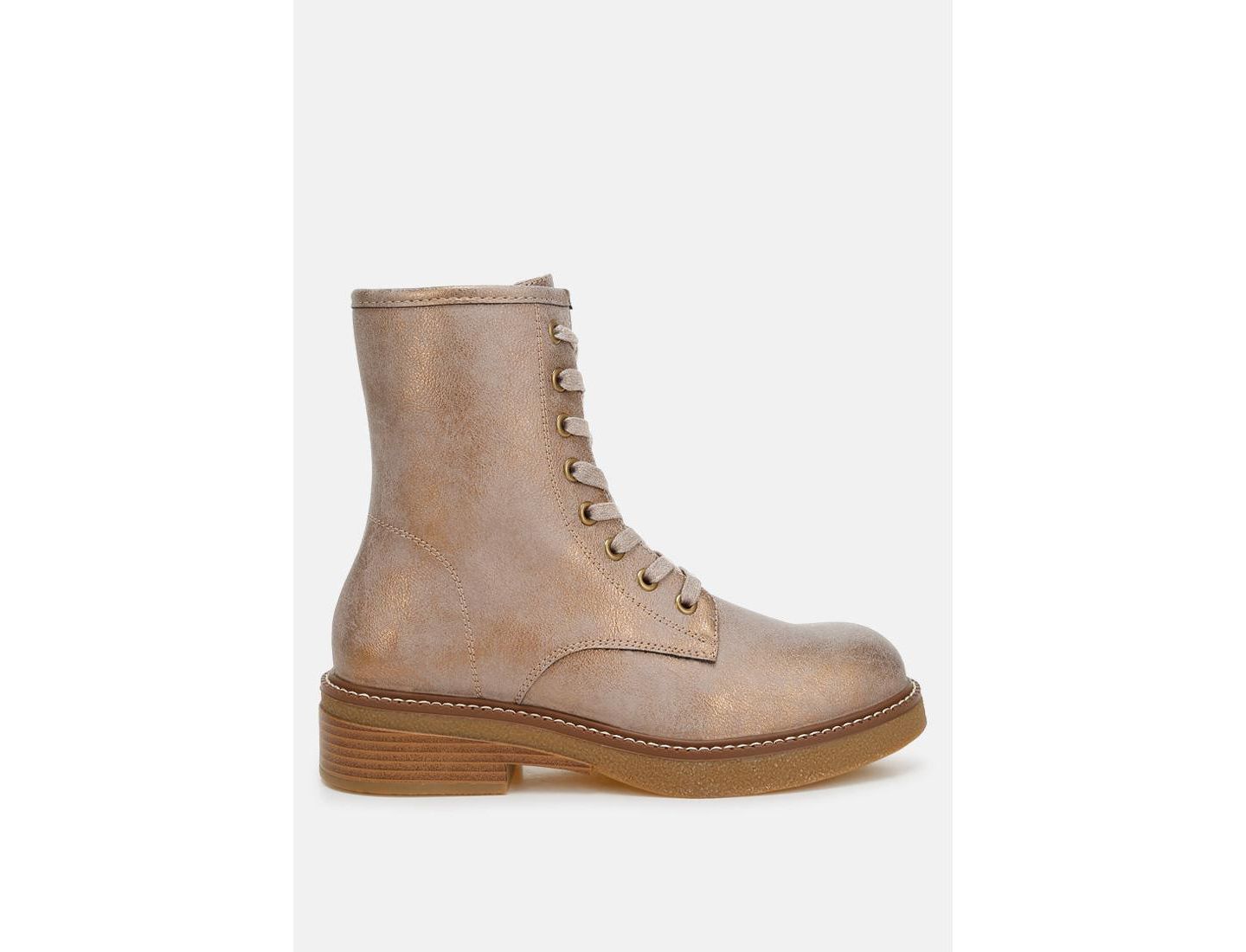 Женские ботинки London Rag Clover Faux Leather Lace Up, цвет: Бежевый / Хаки — фото 1