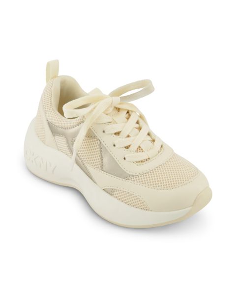 Кроссовки DKNY Taylor Teresa Logo Sneaker для девочек, цвет: Кремовый