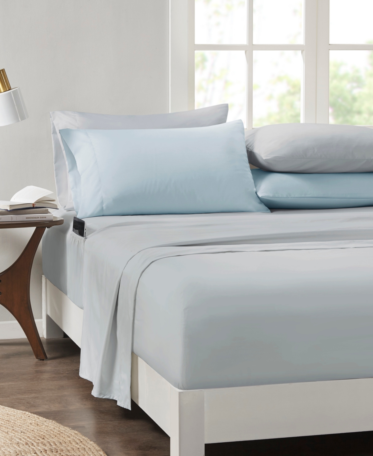 Madison Park Essentials Alexis Botanical Leaf 9-pc. Comforter Set, Full In Blue