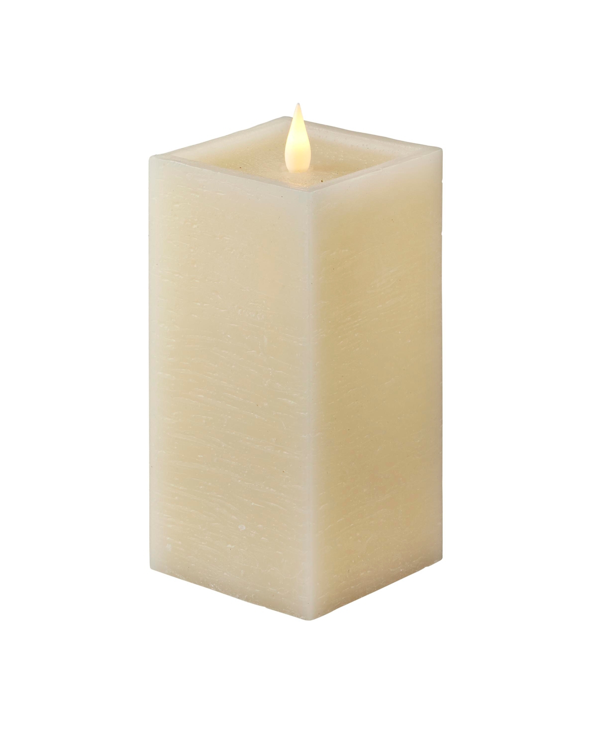 Classic Motion Flameless Square Candle, 3x7 - Ivory